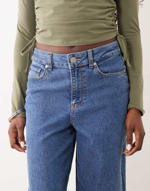 JJ Rebel Sophie jeans med bred passform i mellanblå tvätt, 4 av 5
