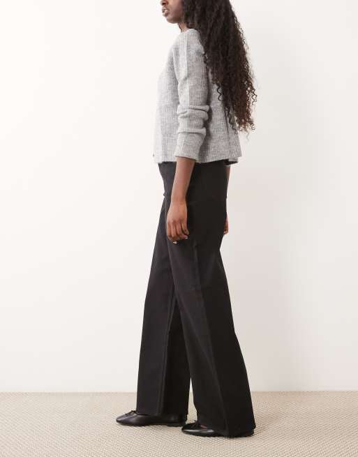JJ Rebel Sophie jeans met brede pasvorm in zwart, 4 van 5