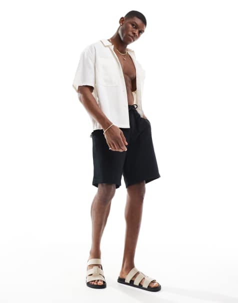 JJ Rebel - Sorte jerseyshorts i løstsiddende pasform - view 1