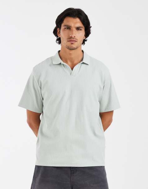 JJ Rebel split neck knit top in sage green - view 1