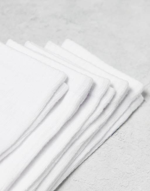 JJ Rebel sports socks 5 pack in white, 2 of 3