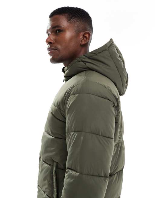 JJ Rebel – Steppjacke in Grün mit Kapuze, 4 von 5