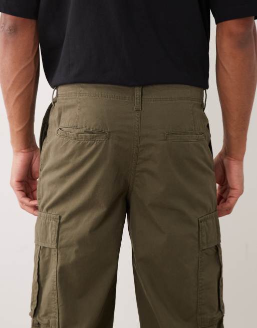 JJ Rebel straight fit cargo pants in green, 4 of 5
