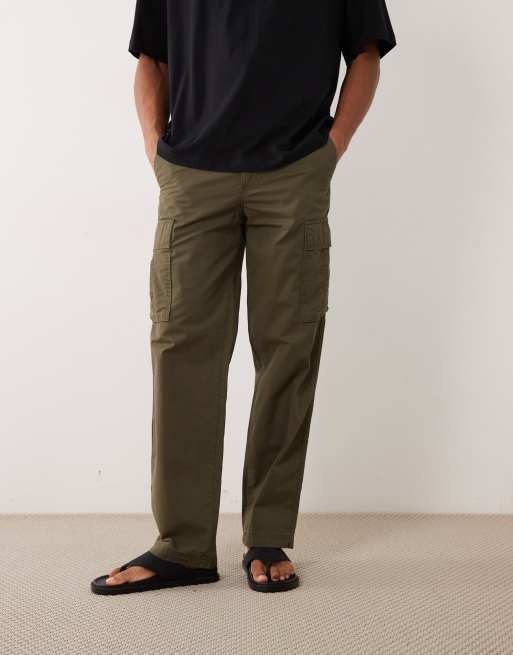 JJ Rebel straight fit cargo pants in green, 5 of 5