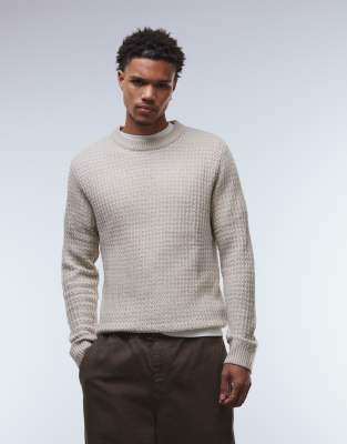 Strukturierter Pullover in Beige-Neutral Neutral XL