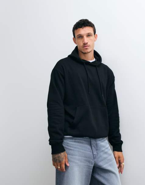 JJ Rebel - Sudadera con capucha negra y bolsillo delantero - view 1
