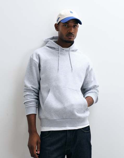 JJ Rebel - Sudadera con capucha y bolsillo delantero en gris claro - view 1