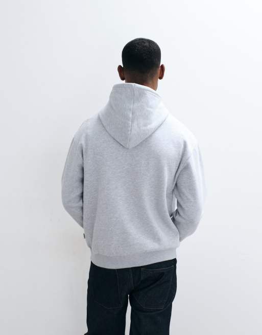 JJ Rebel - Sudadera con capucha y bolsillo delantero en gris claro, 5 de 5