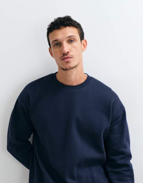 JJ Rebel - sudadera de cuello redondo en azul marino - view 1