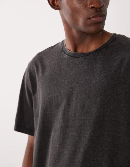 JJ Rebel – Svart, tvättad t-shirt i oversize, 4 av 5