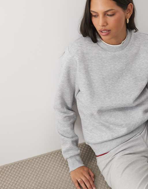 JJ Rebel sweatshirt co-ord in light grey, 3 of 4