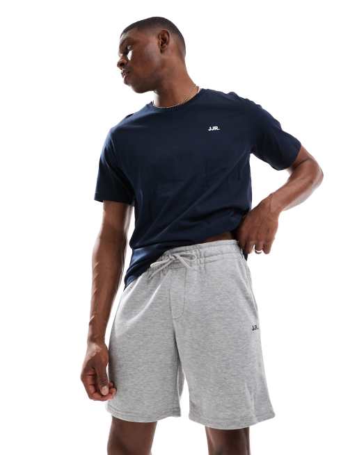 JJ Rebel sweatshirt fabric shorts in gray