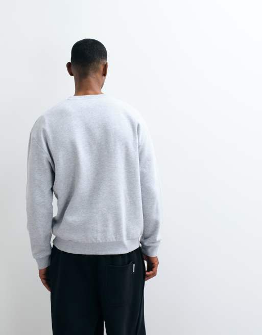 JJ Rebel sweatshirt med rund hals i lysegrå, 3 af 5
