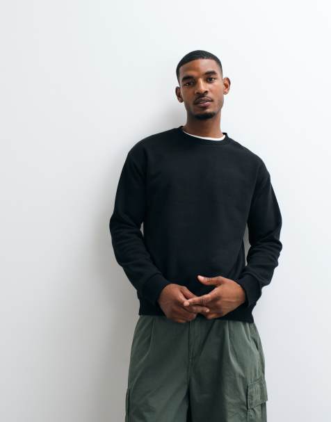 JJ Rebel Sweatshirt mit Rundhalsausschnitt in Schwarz - view 1
