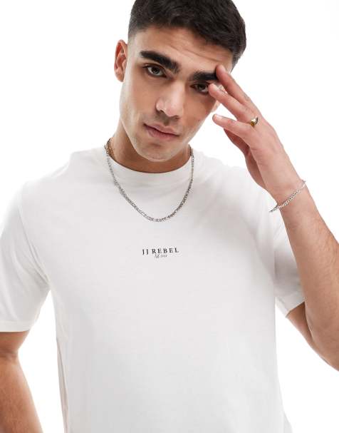 JJ Rebel - T-shirt avec logo sur la poitrine - Blanc - view 1