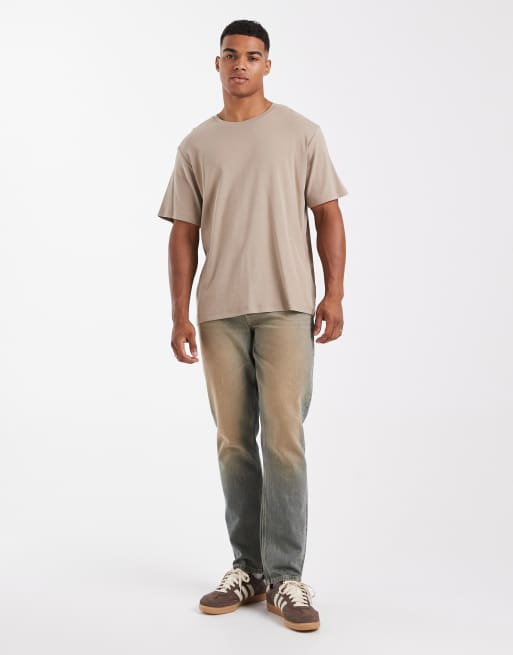 JJ Rebel - T-shirt beige a coste, 2 di 5