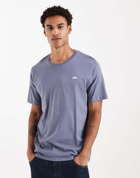 JJ Rebel - T-shirt grigio chiaro con logo piccolo - view 1