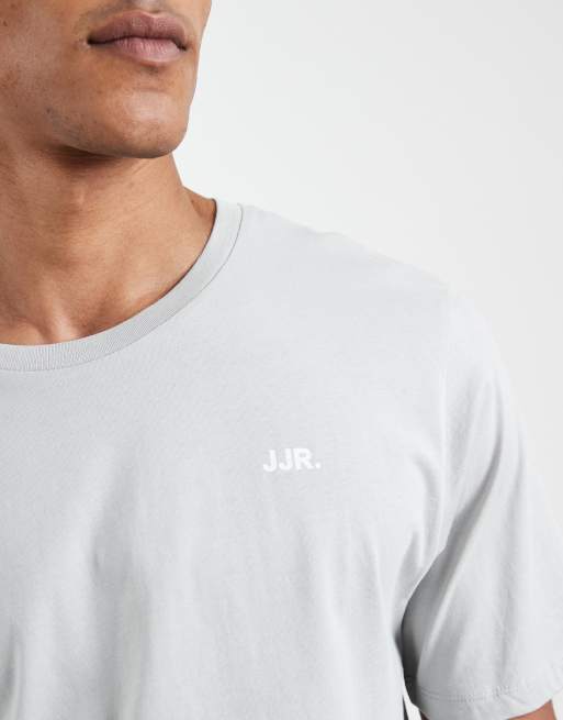 JJ Rebel – T-Shirt in Grau mit kleinem Logo, 5 von 5