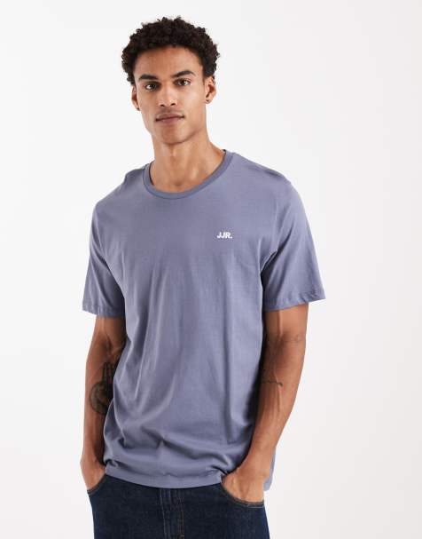 JJ Rebel – T-Shirt in Hellgrau mit kleinem Logo - view 1