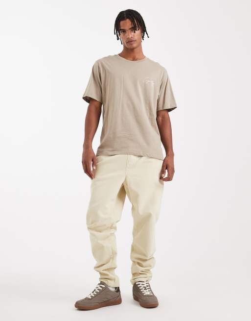 JJ Rebel - T-shirt marrone con stampa sul retro, 2 di 5