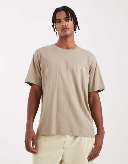 JJ Rebel - T-shirt marrone con stampa sul retro, 3 di 5