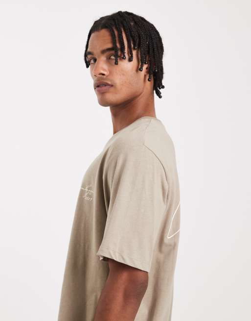 JJ Rebel - T-shirt marrone con stampa sul retro, 4 di 5