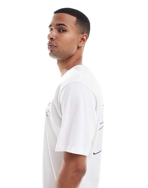 JJ Rebel - T-shirt met print op de rug in wit , 4 van 5