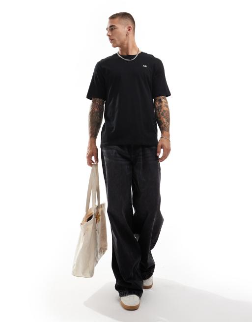 JJ Rebel - T-shirt nera con logo piccolo sul petto, 3 di 4