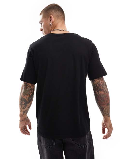 JJ Rebel - T-shirt nera con logo piccolo sul petto, 4 di 4
