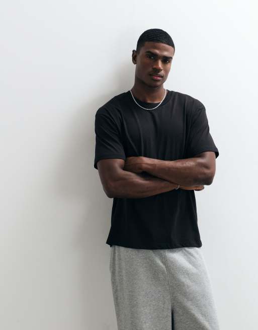 JJ Rebel - T-shirt oversize avec imprimé japonais au dos - Noir, 5 de 5