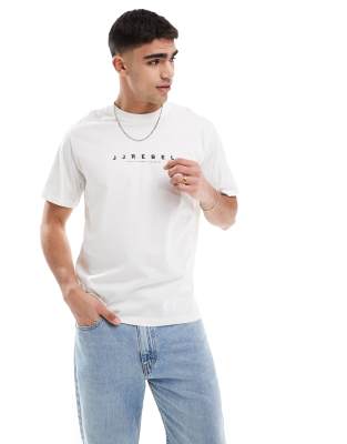 JJ Rebel - T-shirt oversize bianca con logo sul petto - view 1