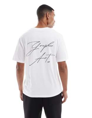 Jj Rebel T-shirt With Back Print In White