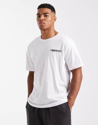 Jj Rebel T-shirt With Chest Logo In White