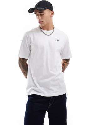 Jj Rebel T-shirt With Small Chest Logo In White