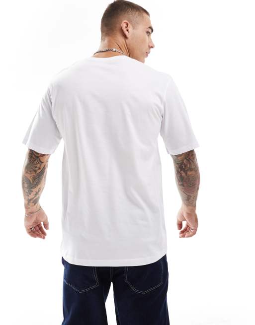 JJ Rebel t-shirt with small chest logo in white, 3 of 4