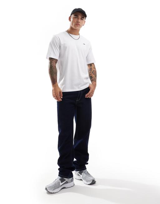 JJ Rebel t-shirt with small chest logo in white, 4 of 4