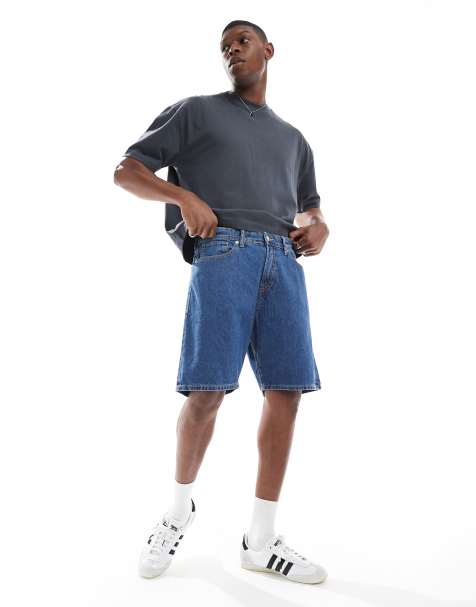 JJ Rebel – Taylor – Mörkblå jeansshorts med ledig passform - view 1