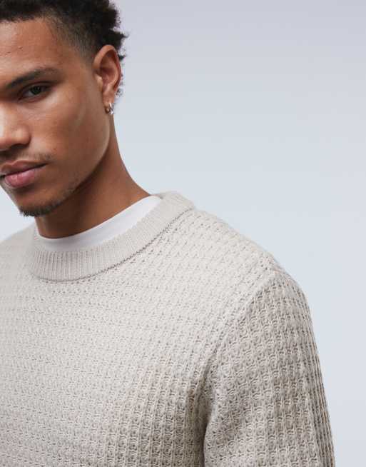 JJ Rebel – Teksturowany beżowy sweter, 5 z 5