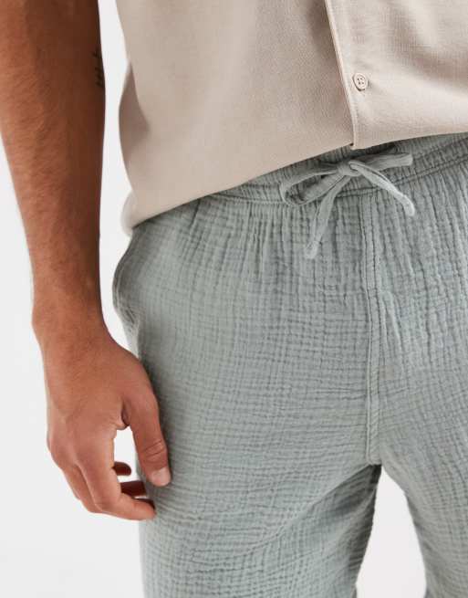 JJ Rebel textured shorts in sage green, 2 of 5