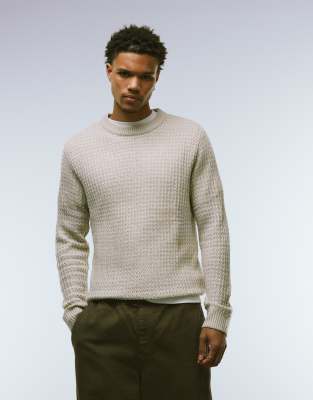 Jj Rebel Textured Sweater In Neutral