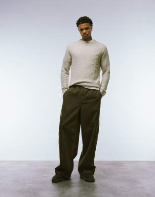 Jj Rebel Textured Sweater In Neutral