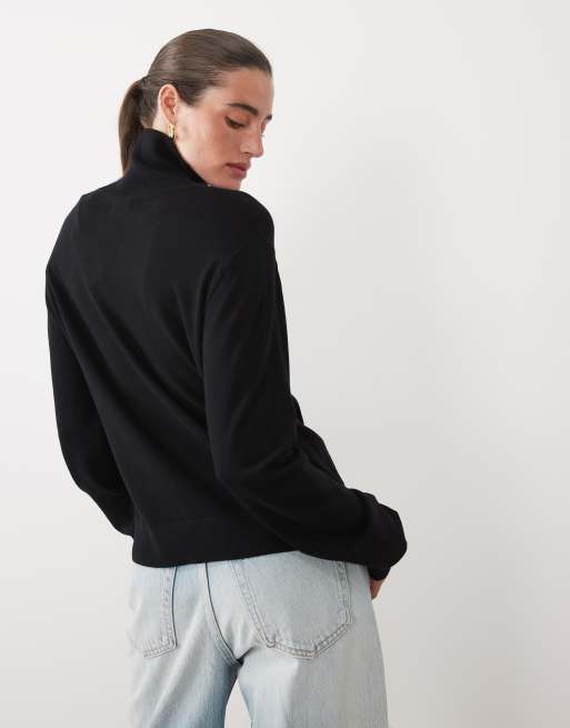 JJ Rebel top en maille à col roulé noir, 4 de 4