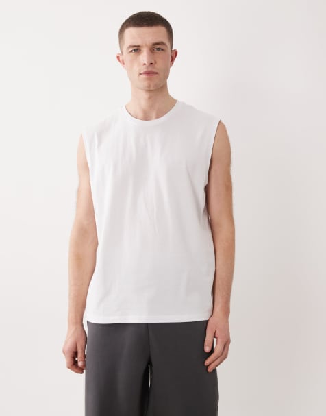 JJ Rebel - Top senza maniche oversize bianco - view 1