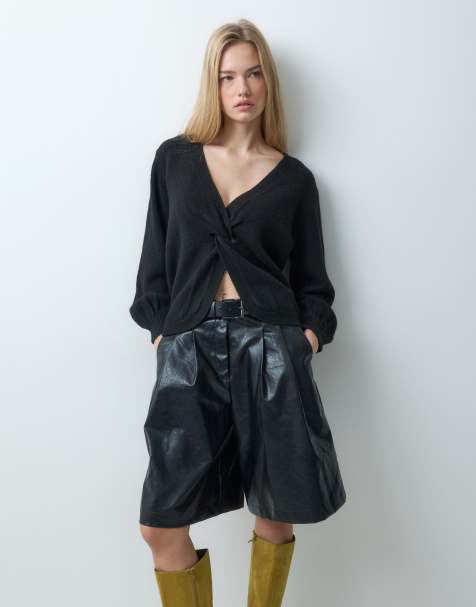 JJ Rebel twist knit jumper in black - view 1