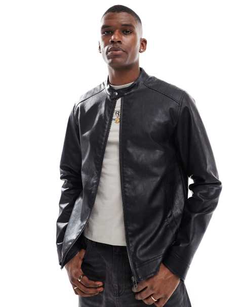 JJ Rebel - Veste de course en imitation cuir - Noir - view 1