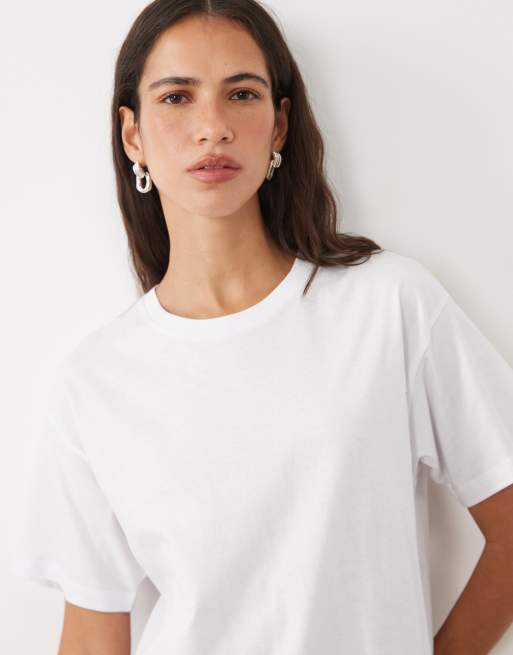 JJ Rebel – Vit, ledig t-shirt med korta ärmar, 3 av 4