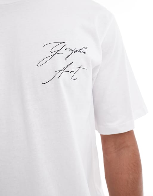 JJ Rebel – Vit t-shirt med tryck på ryggen , 5 av 5