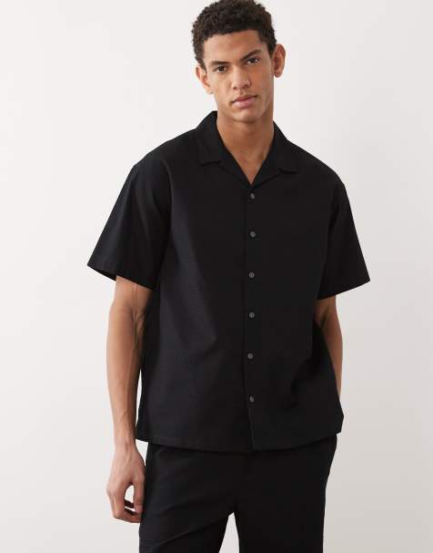 JJ Rebel waffle shirt in black (Part of a set) - view 1