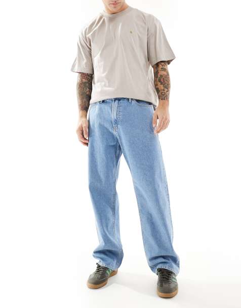 JJ Rebel – Weite Jeans in Blau in mittelblauer Waschung - view 1