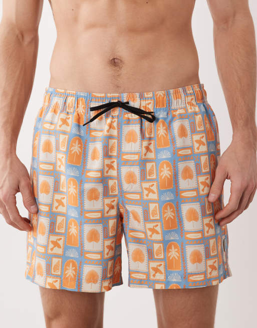 JJ Rebel - Zwemshort met Hawaii-print in multi, 4 van 5